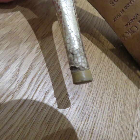 JIMMY CHOO Nova Slingback Sparkle Glitter Platform Peep Toe Heels Cocktail US 6 - Picture 14 of 15